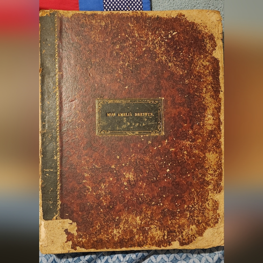 Original Piano Sheet Music in an original bound book for Amelia Dreyfus